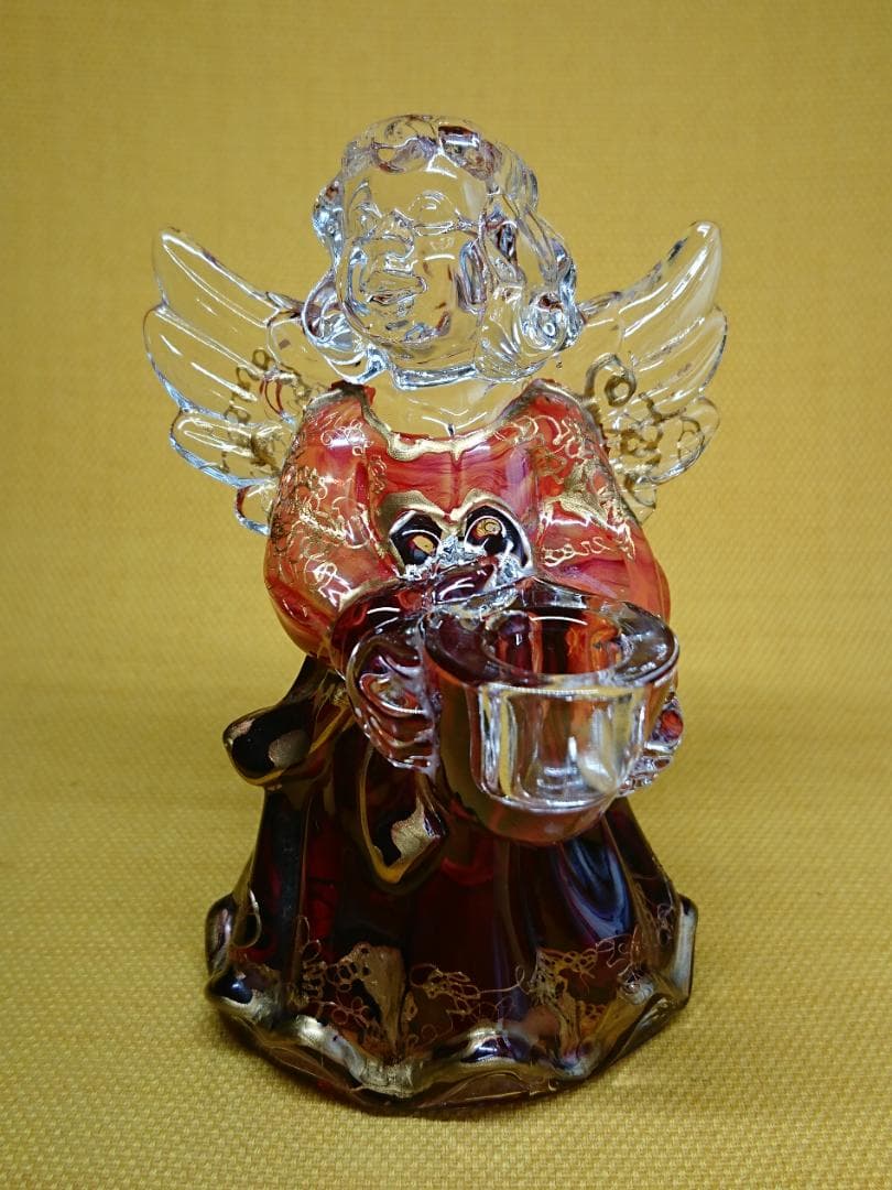 【美品】人形　天使　ムラーノ　ガラス　置物　インテリア　工芸品　美術品A3151