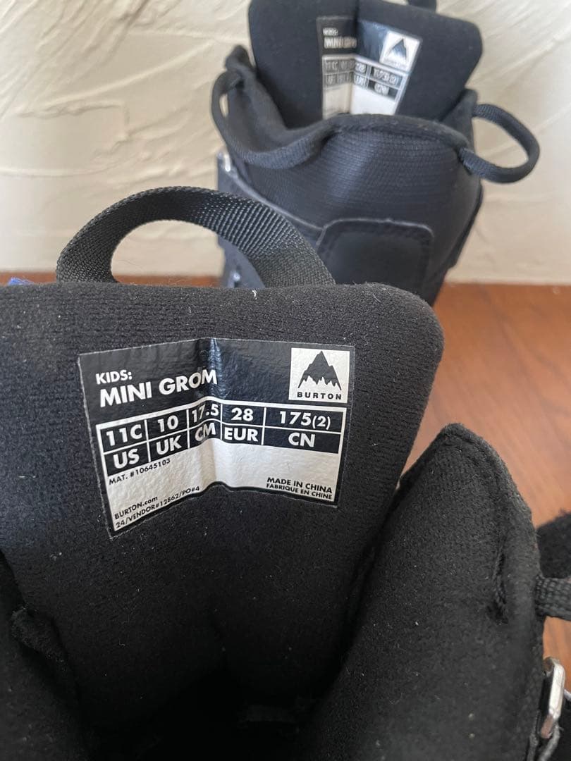 Burton MINI-GROM　スノーボードブーツ　17.5cm 黒