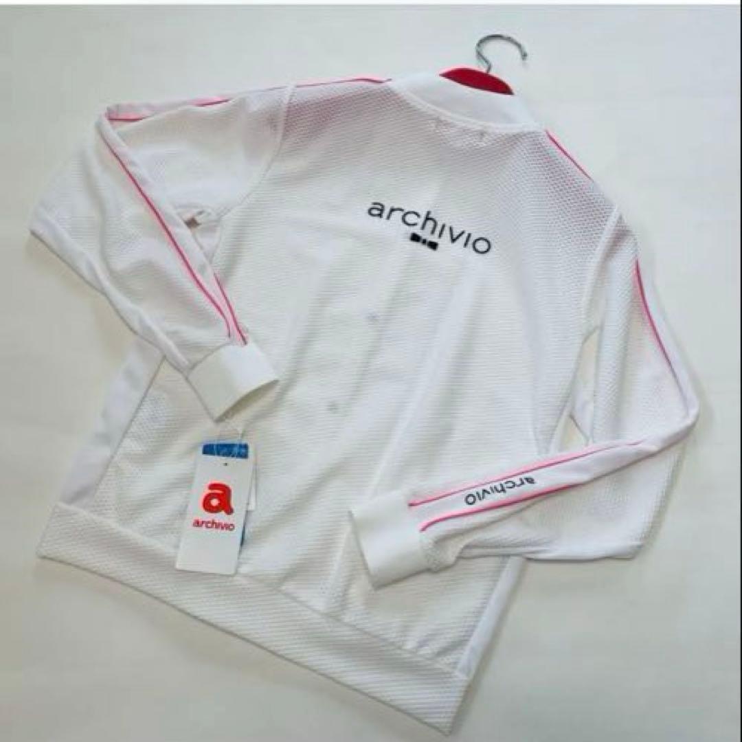 春夏アウター⛳️アルチビオ☆可愛いUVブルゾン☆白×ピンク☆新品✨️36（S）