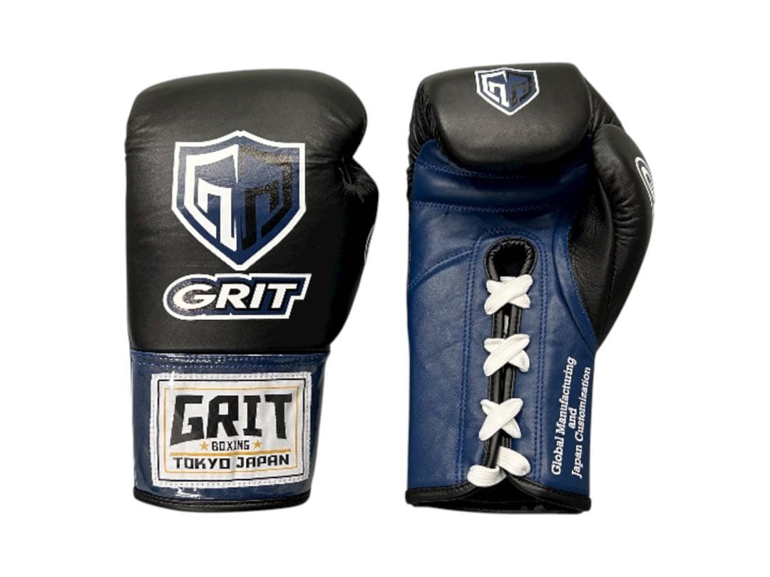 GRIT LACE UP BLUE 紐式 ボクシンググローブ 本革製　8oz