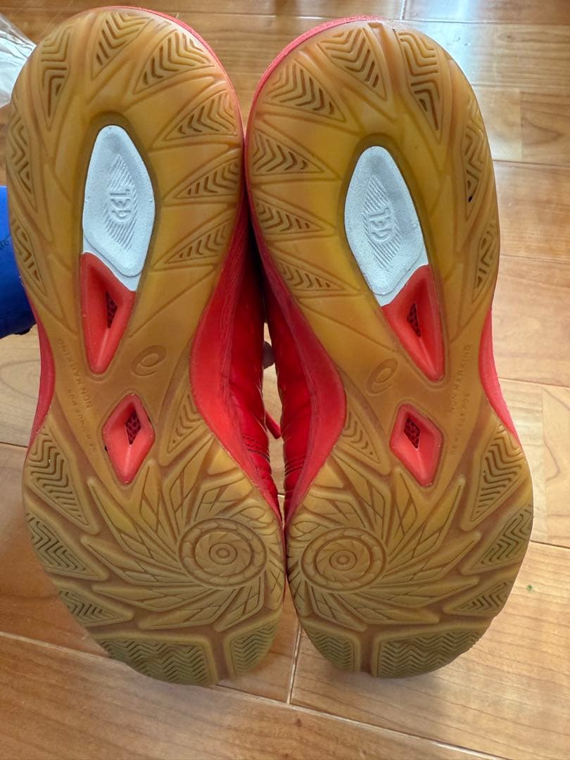 デスタッキ　DESTAQUE ASICS フットサルシューズ レッド　27センチ