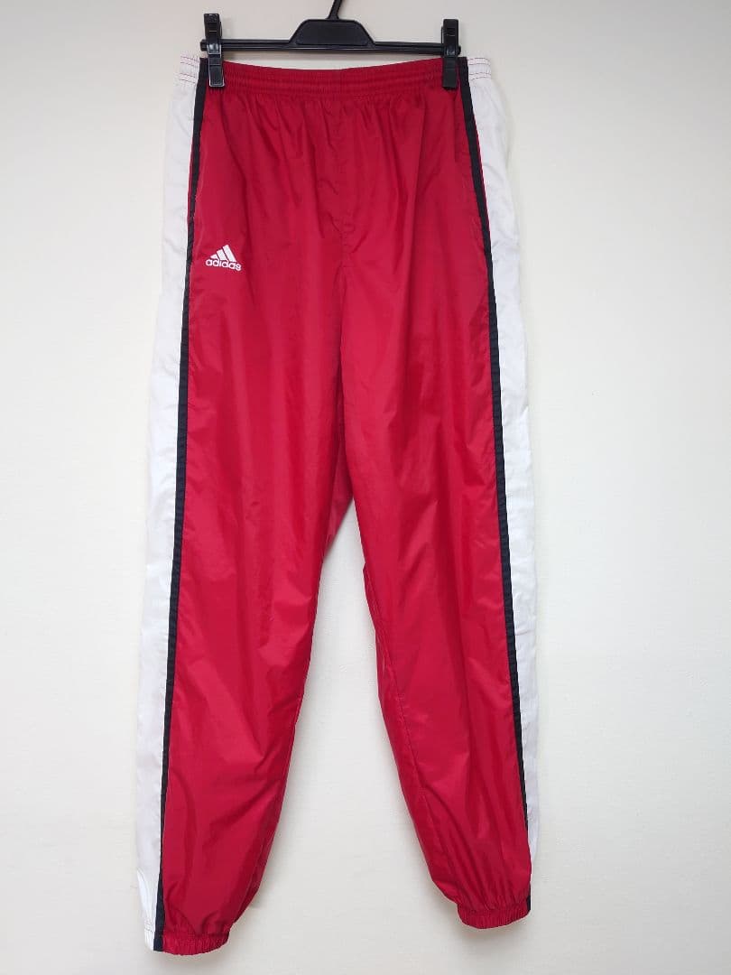 ☆ adidas トラック ナイロン パンツ レアカラー ビッグシルエット L