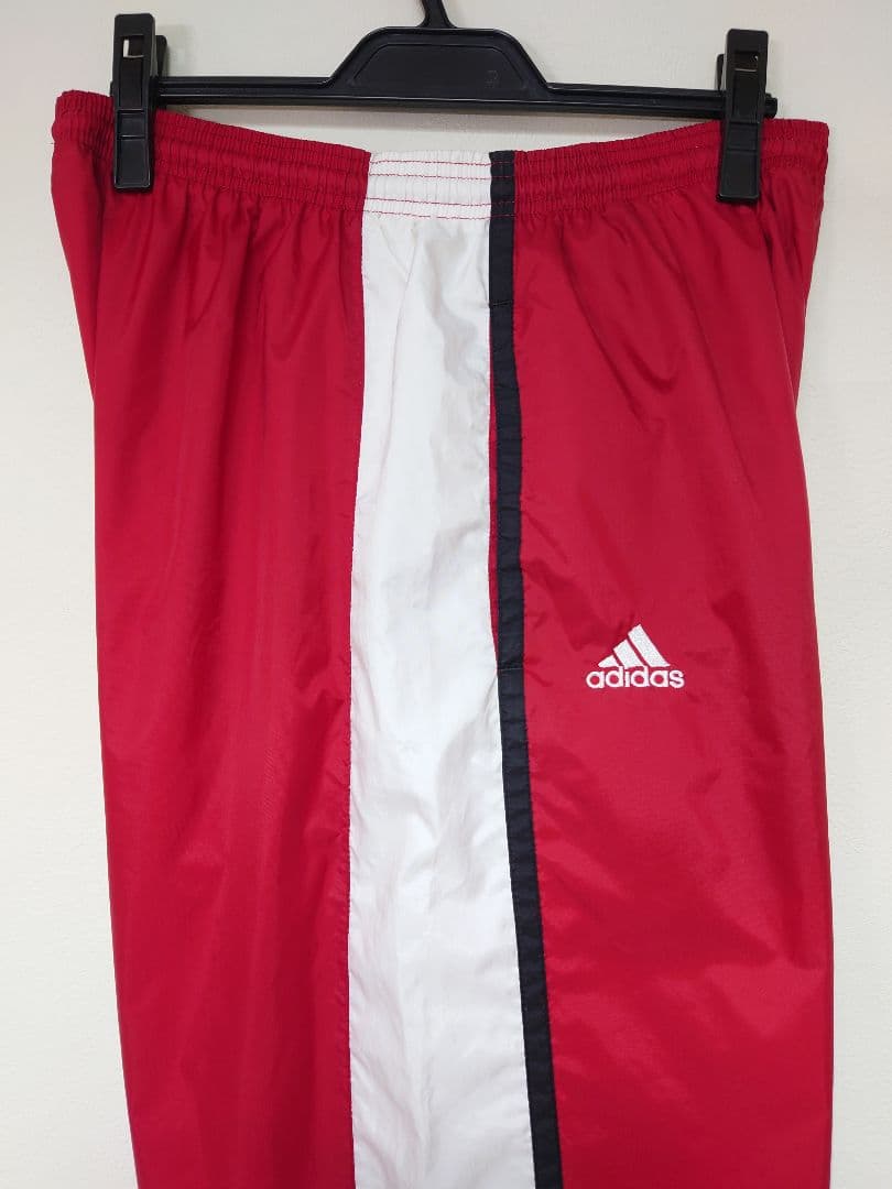 ☆ adidas トラック ナイロン パンツ レアカラー ビッグシルエット L