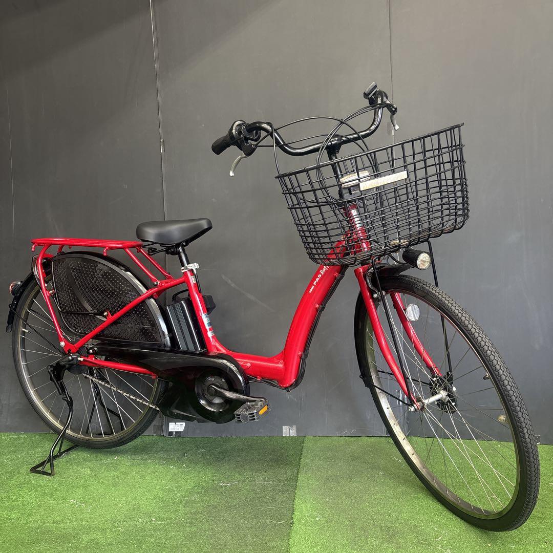 電動自転車 YAMAHA PAS Raffini レッド 3人乗り対応　B