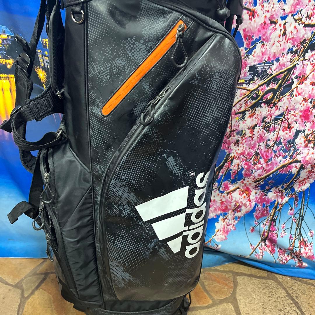 寶BZ-1293 adidas スタンドキャディバッグ 少し訳あり