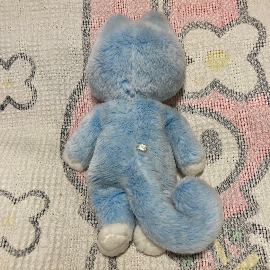 セキグチ　11ぴきのねこ　ぬいぐるみ　中古品　ブルー　毛足の長いタイプ