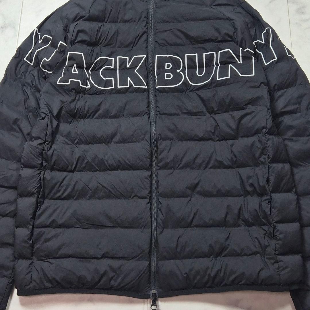 美品 Jack Bunny!! ナイロンタフタ 中綿ブルゾン ブラック 2XL