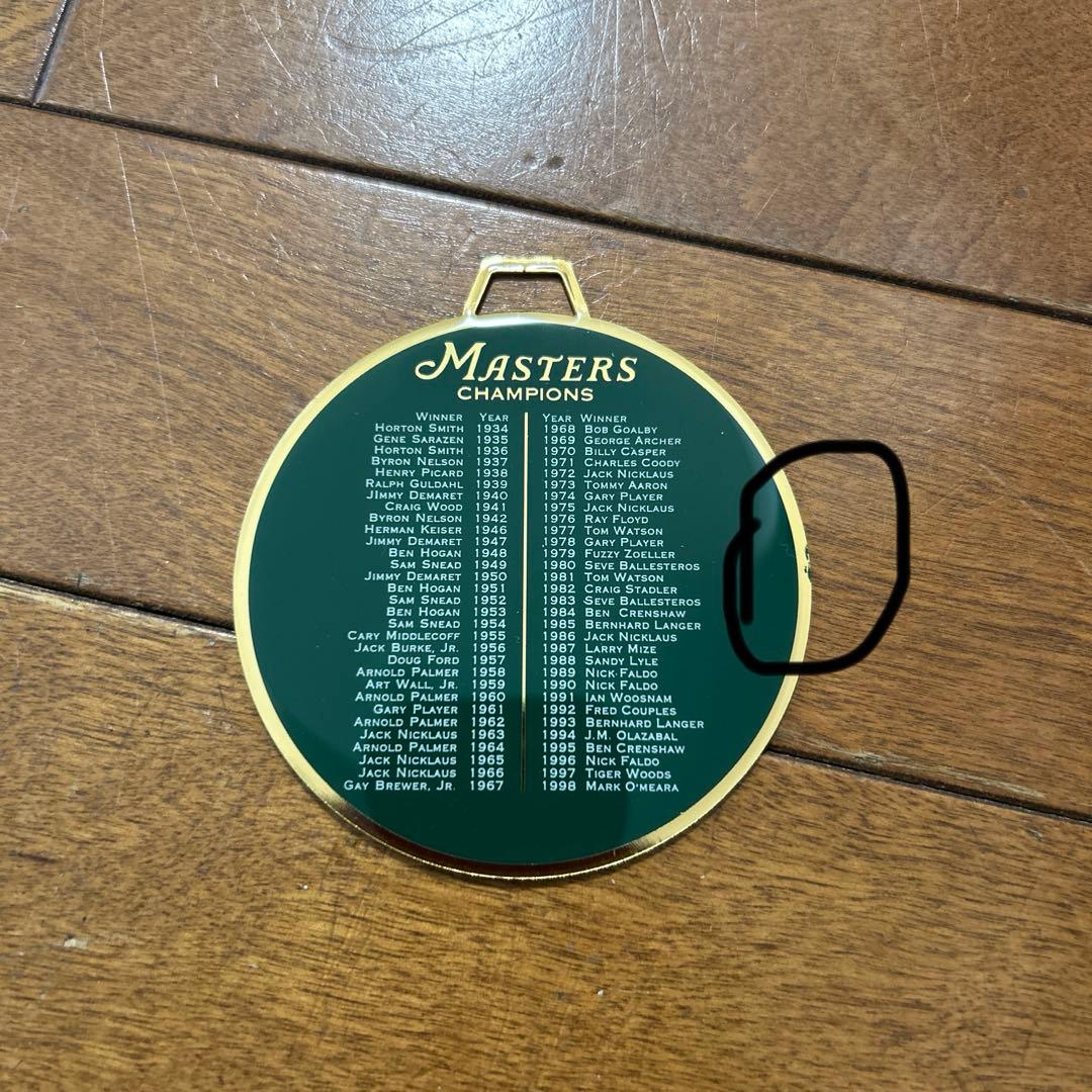 1999年 マスターズトーナメント バックタグ