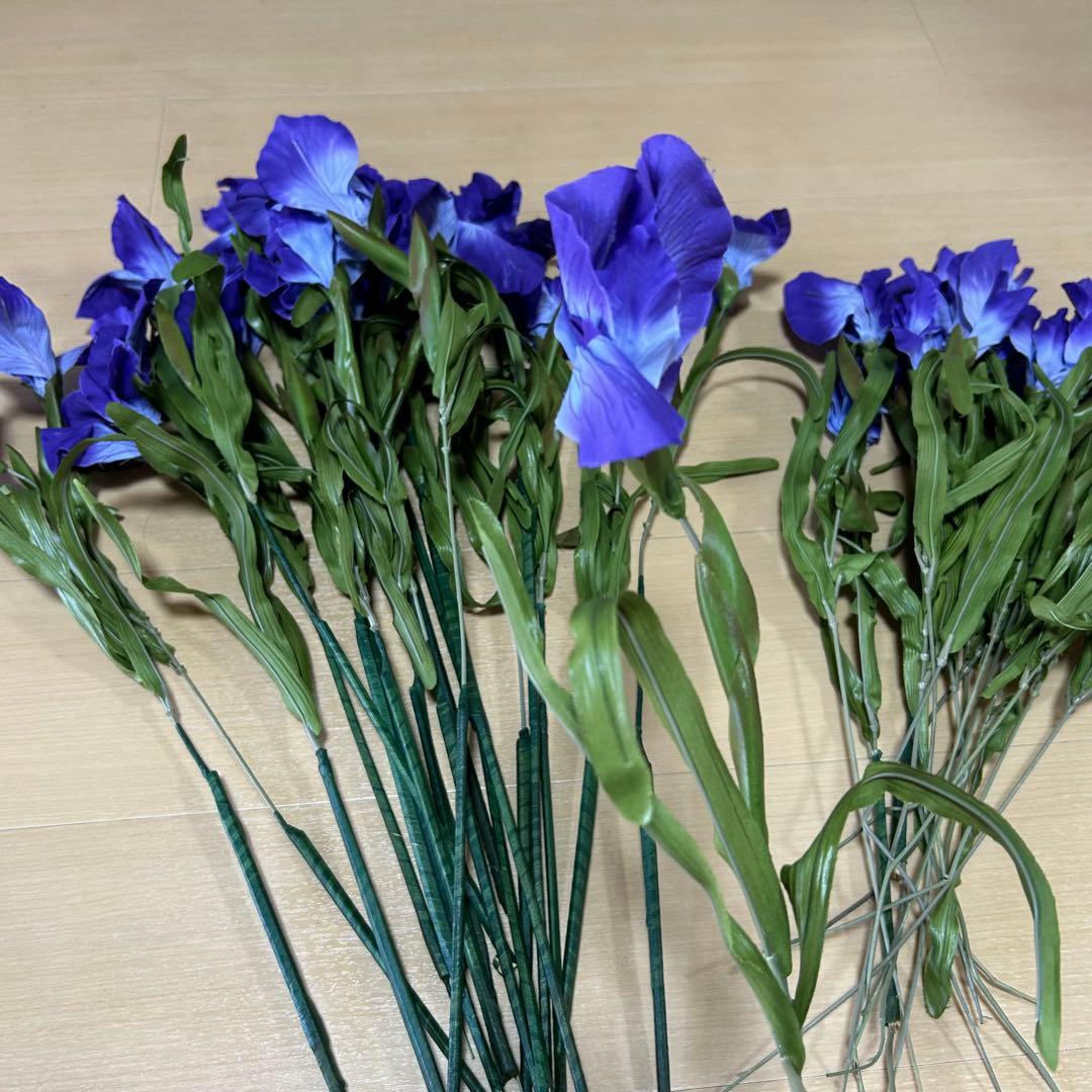 和*言様 【おまとめ大処分❣️】日本舞踊 舞台用小道具 あやめの造花 35本