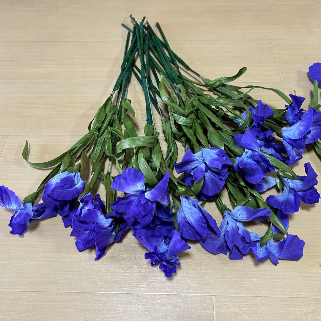 和*言様 【おまとめ大処分❣️】日本舞踊 舞台用小道具 あやめの造花 35本