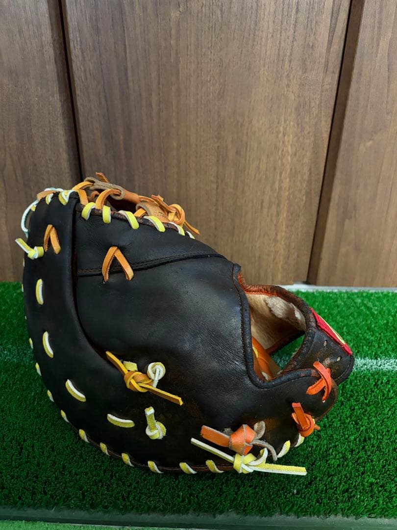Rawlings 軟式ファーストミット黒/オレンジ