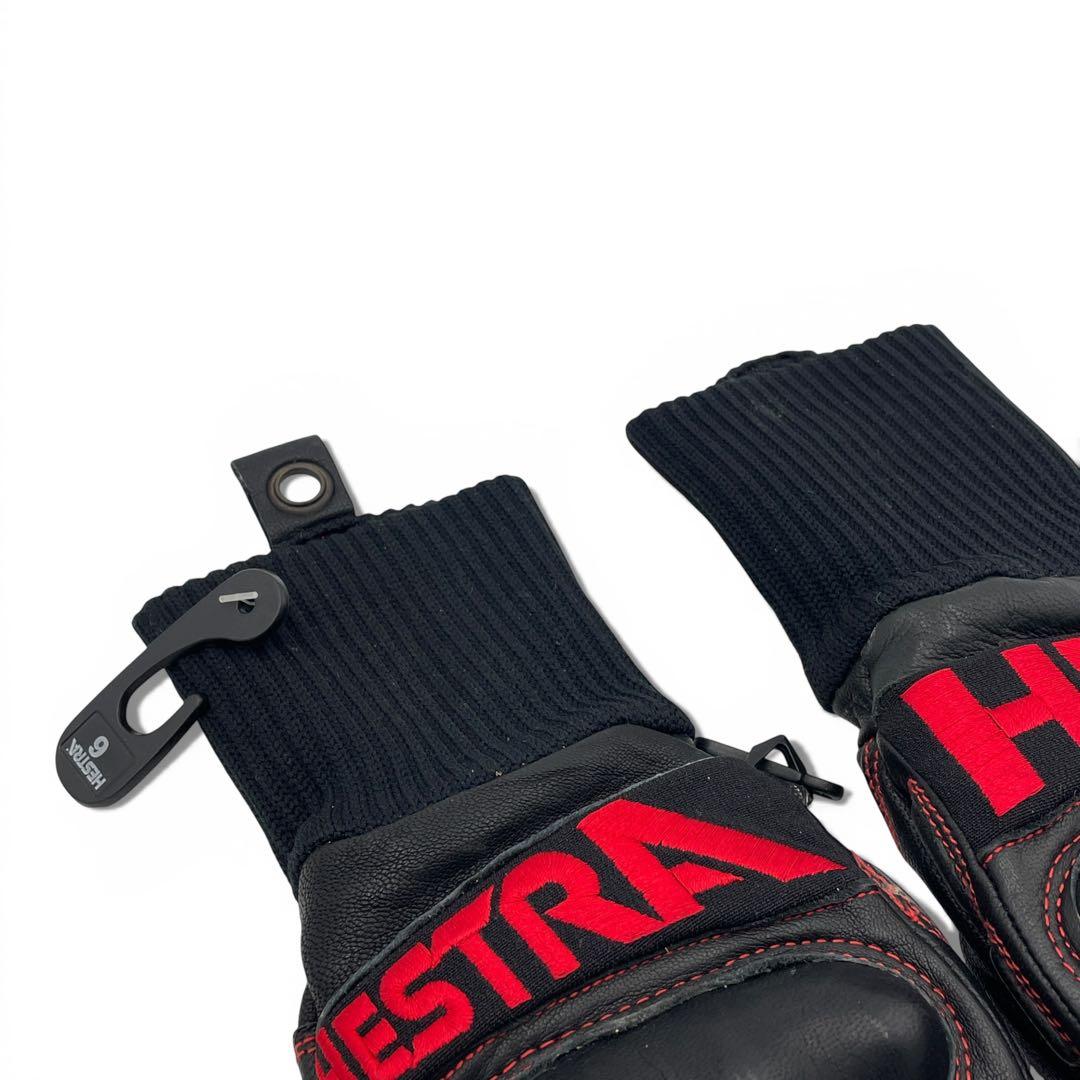 【送料無料】Hestra スキーグローブ サイズ6 黒/赤