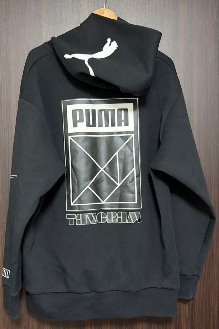 PUMA × TANGRAM ダンボールニットフーディー　黒　XL