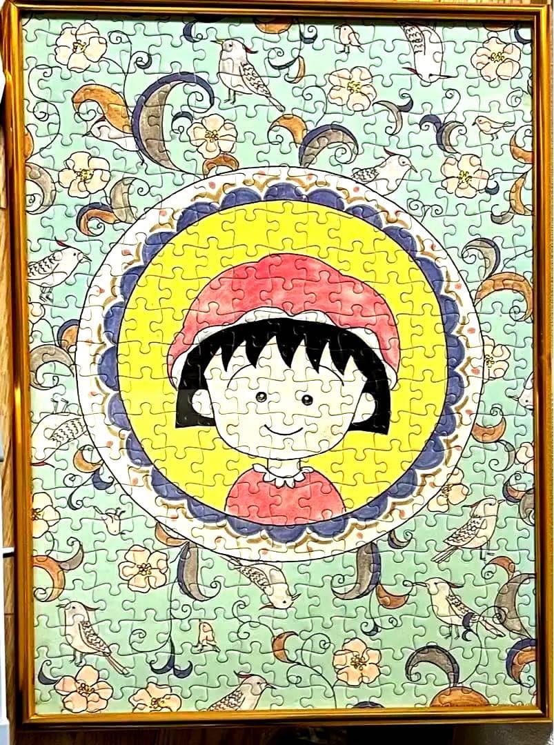 ❇️廃盤希少入手困難❣️さくらももこちびまる子ちゃんジグソーパズル完成美品❗️額縁入り