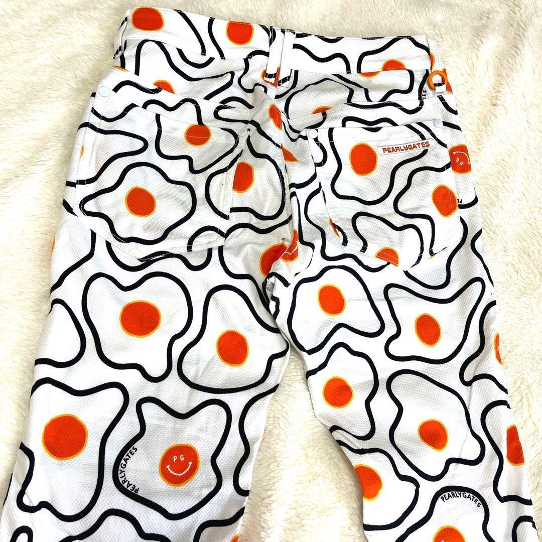 PEARLY GATES GOLF パンツ 目玉焼柄 白 人気 レディース S