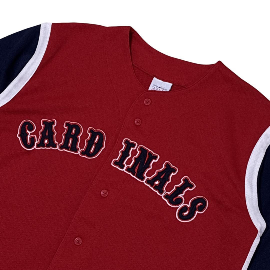 MLBカージナルス ユニフォーム ゲームシャツ 刺繍ロゴ 90s L相当 古着
