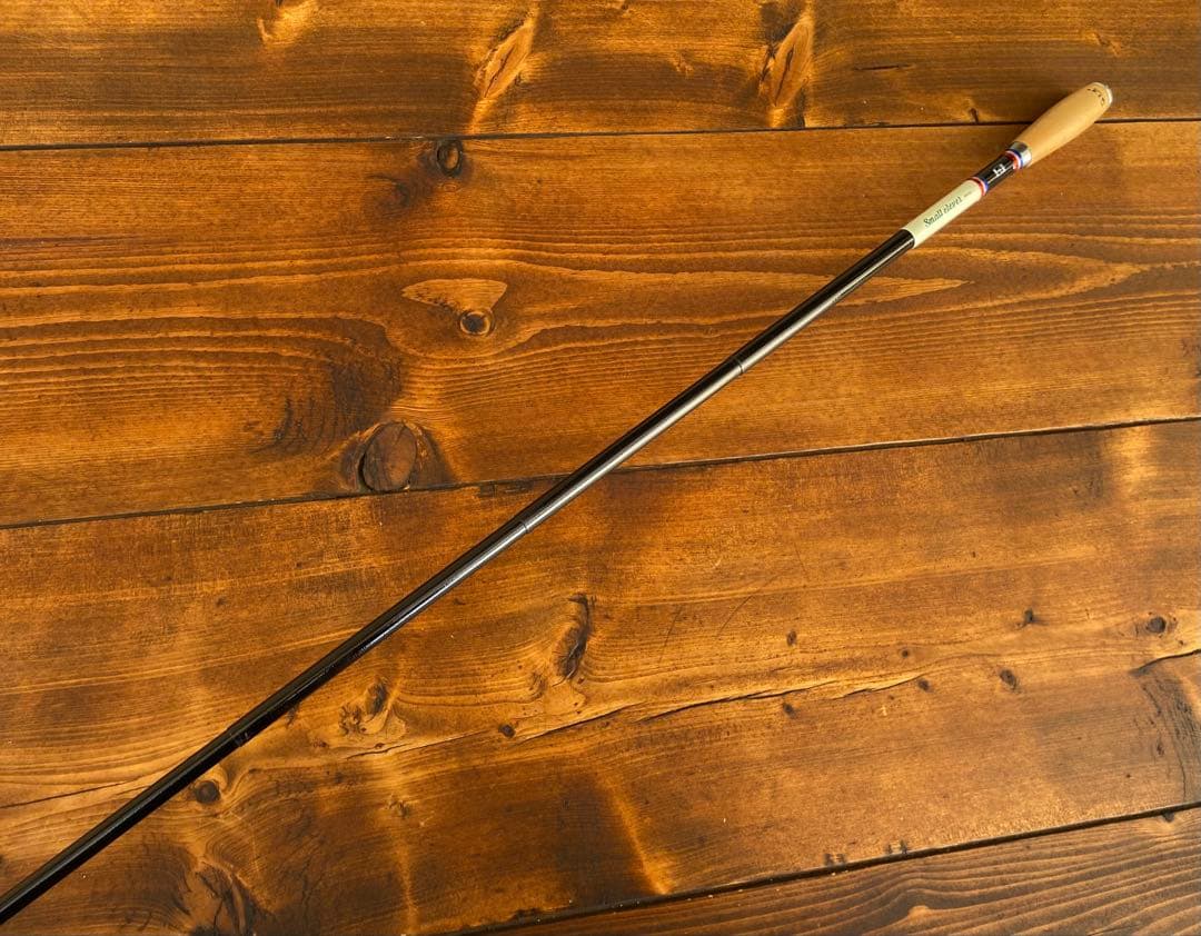 小物釣り竿　タナゴ竿　ブラック×ホワイト　210cm ウッドグリップ　振り出し竿