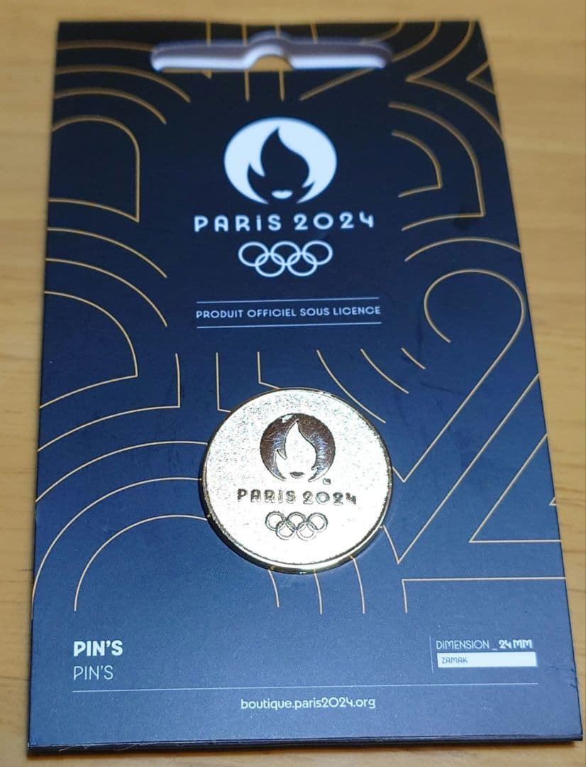 2024年PARISパリオリンピック ゴールドピンバッジ 新品