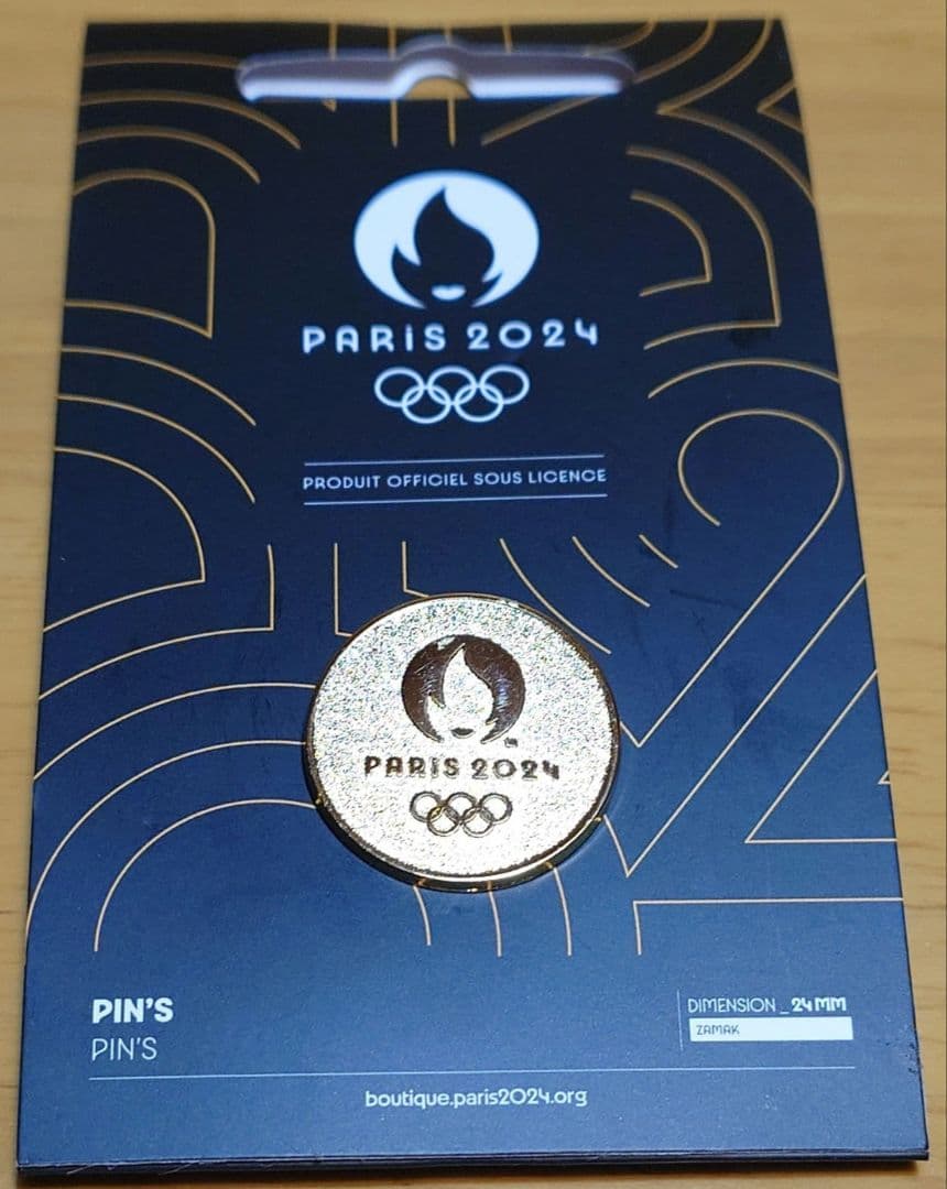 2024年PARISパリオリンピック ゴールドピンバッジ 新品