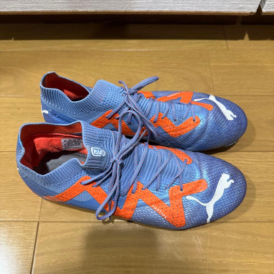 Puma プーマ フューチャー アルティメット FG/AG青/オレンジ　27.5
