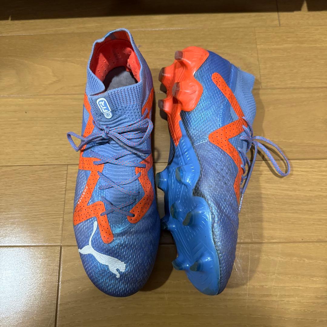Puma プーマ フューチャー アルティメット FG/AG青/オレンジ　27.5