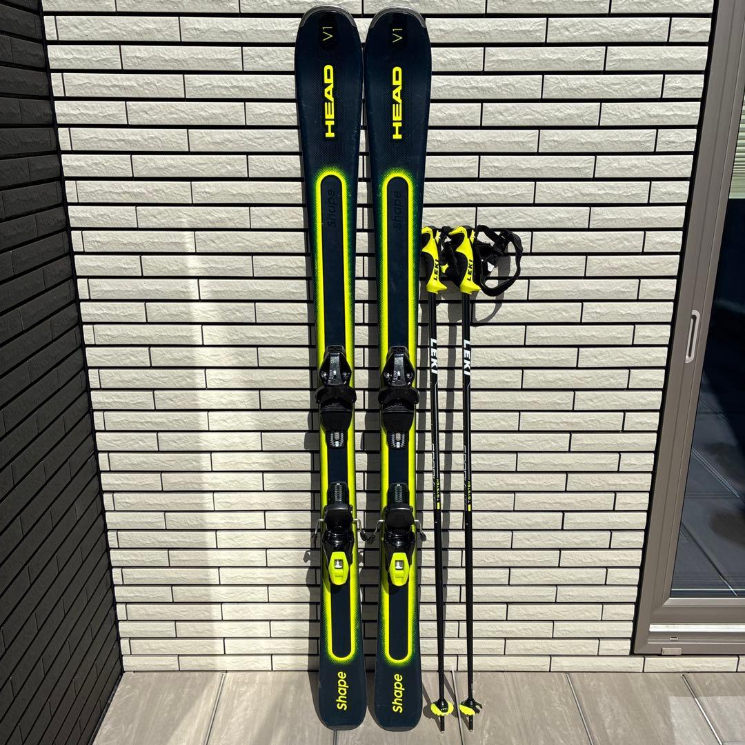【人気セット】HEAD Shape V1 スキー板 150cm＆ストックWAX済