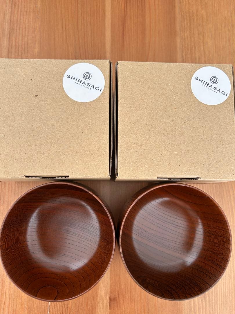 【新品未使用】白鷺木工　サブロク碗布袋　漆茶２点です。　北欧暮らしの道具店