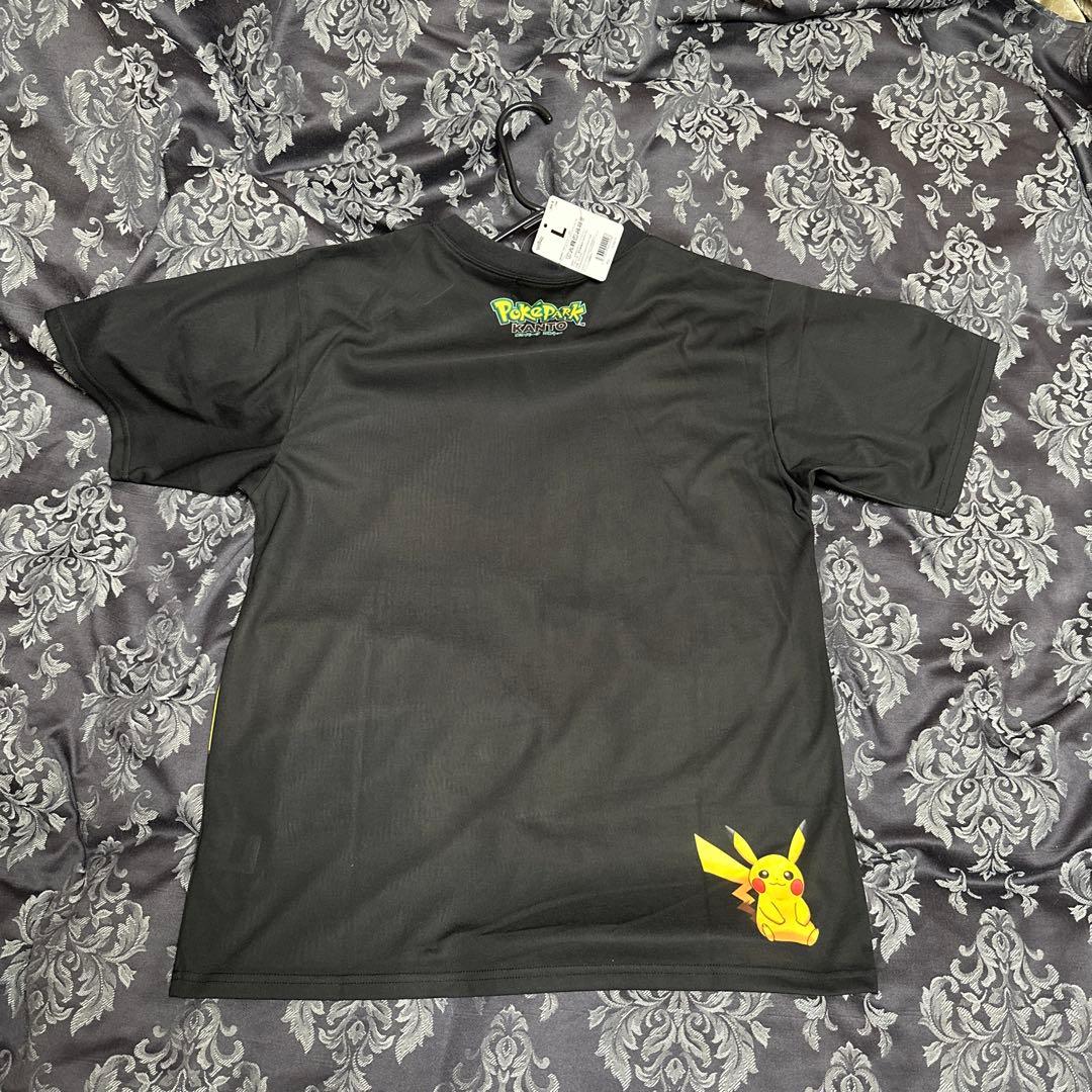 ポケパークカントー　限定Tシャツ　ピカチュウ　Lサイズ　ブラック　タグ付き
