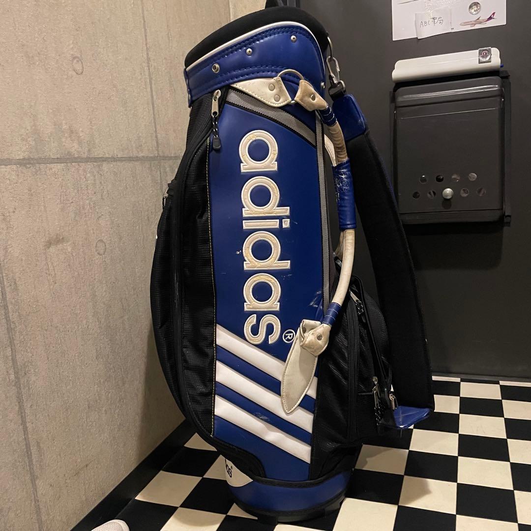 adidas キャディバッグ 3本線 フード付き