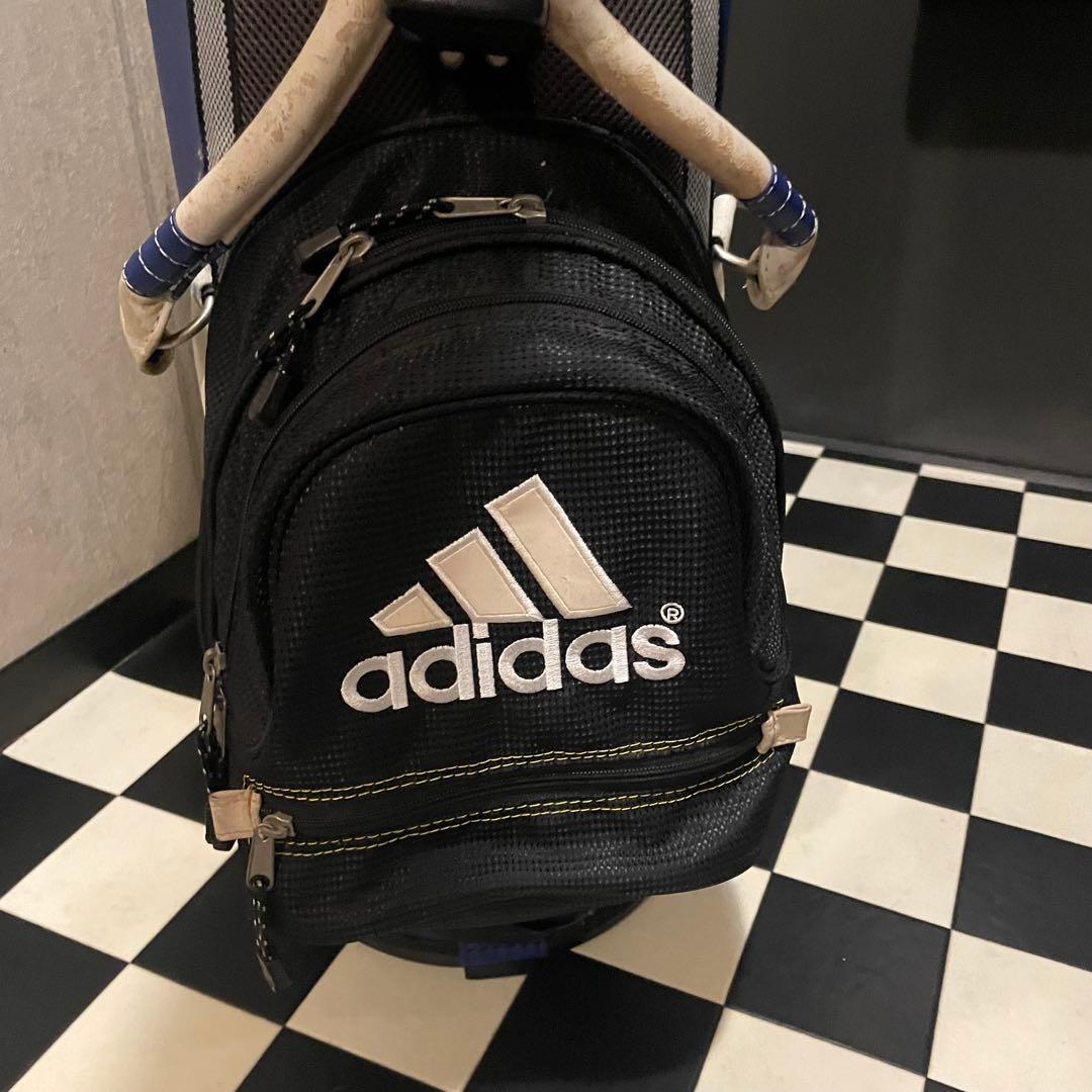adidas キャディバッグ 3本線 フード付き