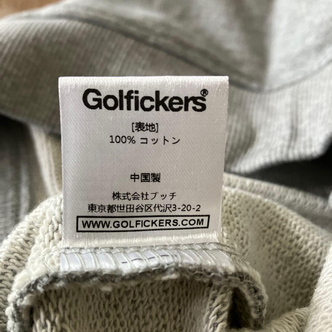 GOLFICKERS ゴルフィカーズ フード付ジップベスト グレー　Lサイズ