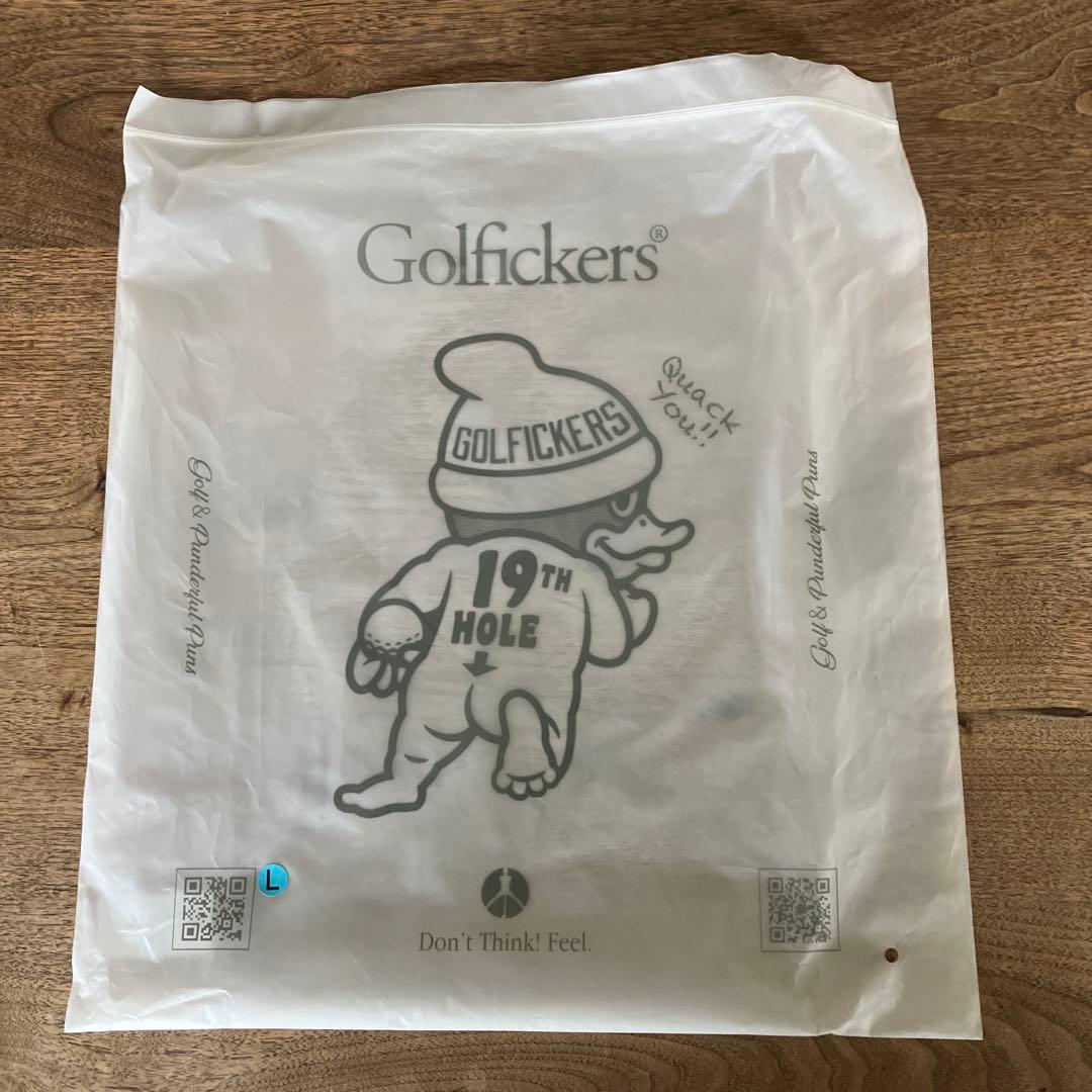 GOLFICKERS ゴルフィカーズ フード付ジップベスト グレー　Lサイズ
