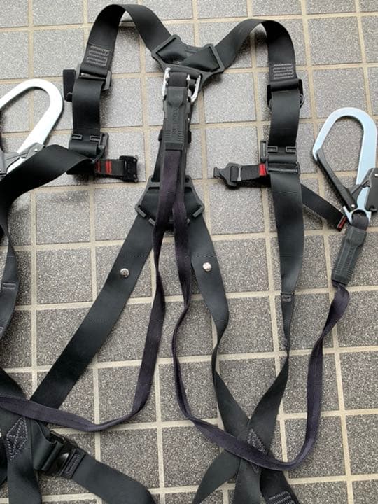 タジマtajima フルハーネス安全帯セット スチール製GSモデル Mサイズ黒