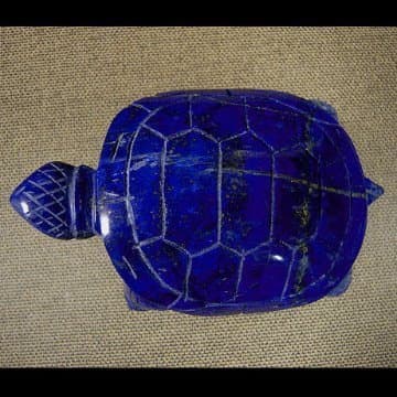 【縁起物】ラピスラズリの亀　№3