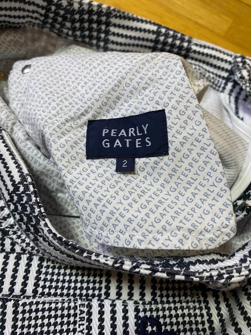 PEARLYGATES ロゴ総柄チェックゴルフパンツ