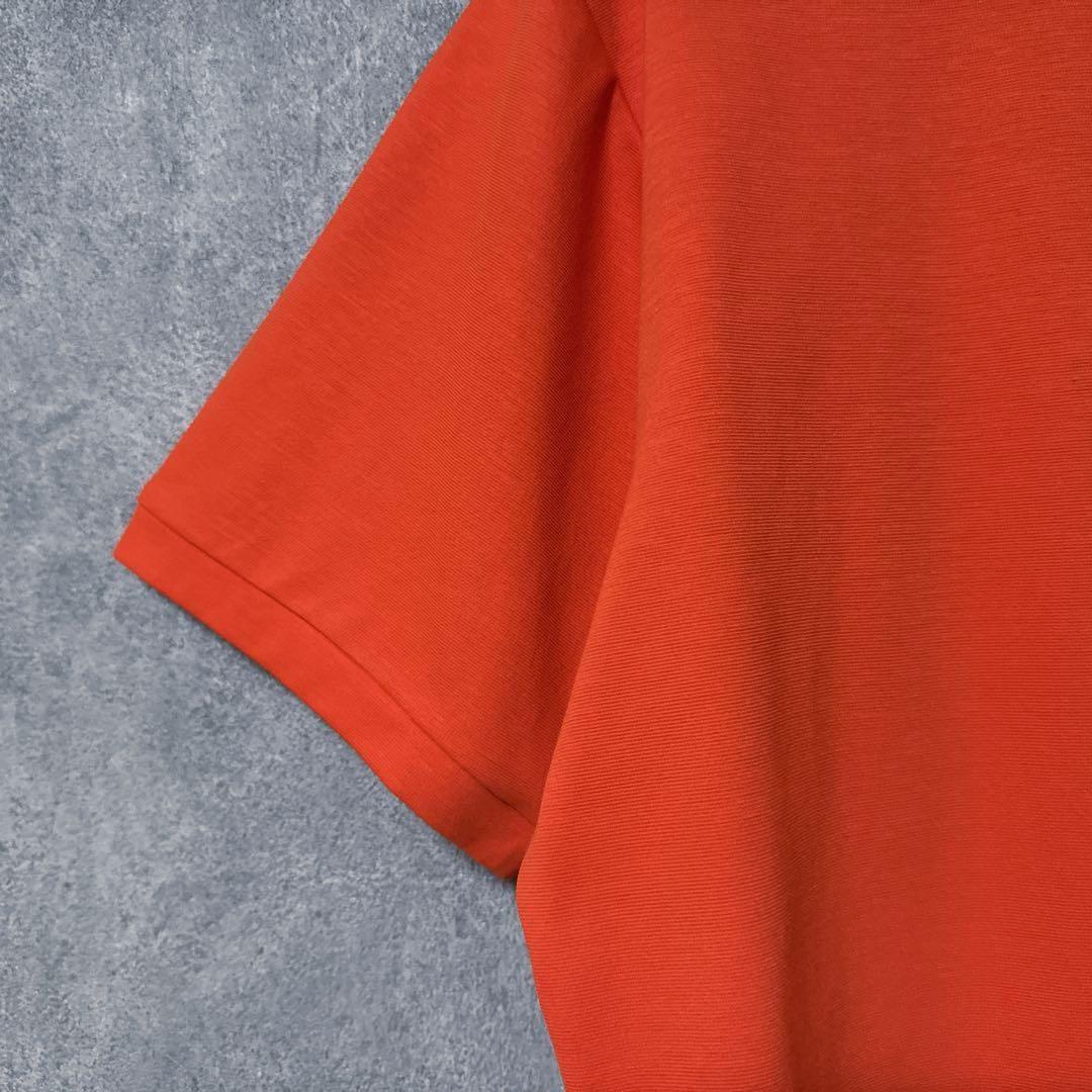 DESCENTE GOLF デサントゴルフ ロゴ ポロシャツ 半袖 オレンジ O