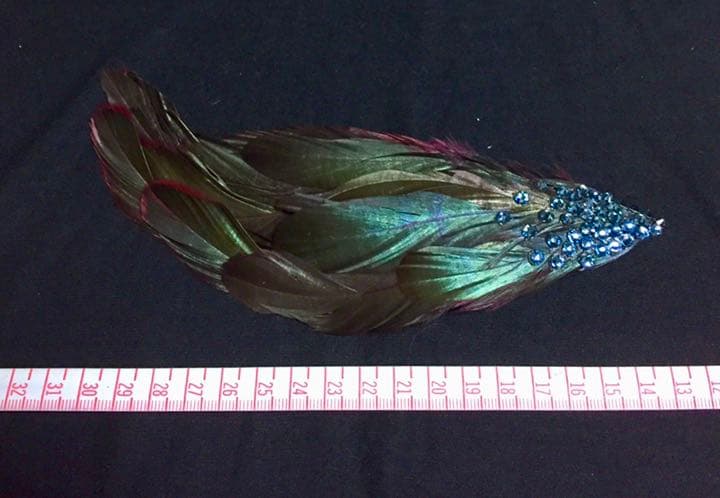 社交ダンス、デモに スワロフスキー使用の髪飾り 黒 ブラックSwarovski