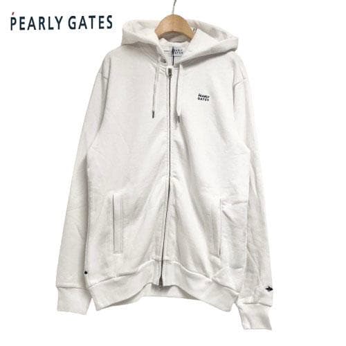 ○★新品未使用　PEARLY GATES　裏毛フルジップパーカー　6　ホワイト