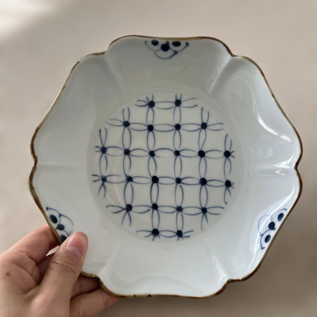 【箱入り新品未使用/うちる別注】和皿　磁器　染付　有田焼　伊万里焼　2枚セット