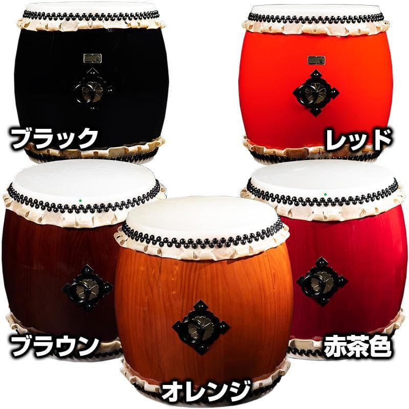 長胴太鼓 1尺3寸（鼓面:39cm） 集成胴 スマイル レッド