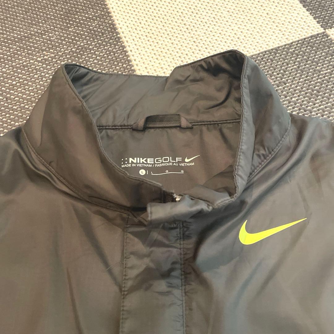 NIKE GOLF ハーフジップ 半袖ウィンドブレーカー　ジャケットL ブラック