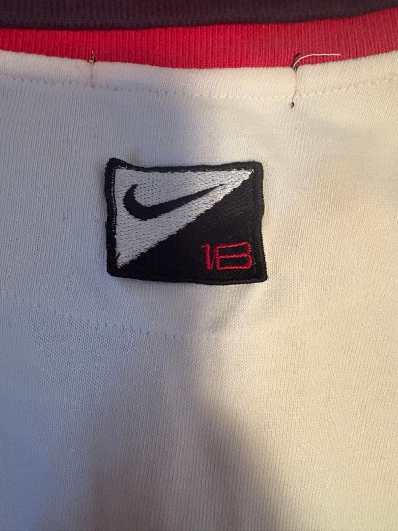 NIKE GOLF ハーフジップ 半袖シャツ センターロゴ L 切替 古着