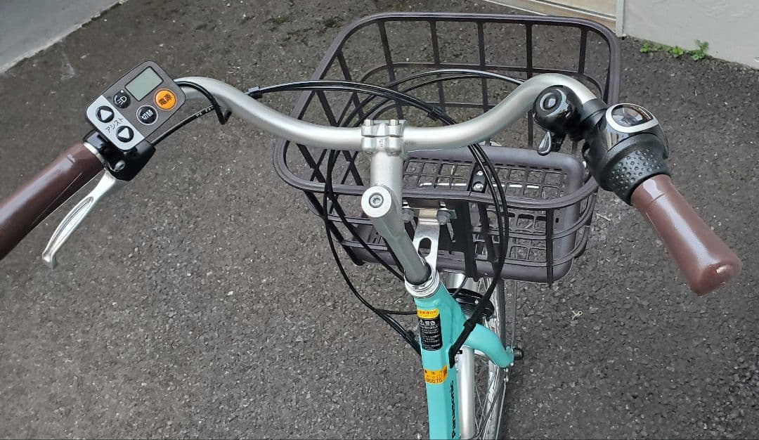 電動アシスト自転車Vivi SL20 20インチミント前カゴ付 保証書あり 美品