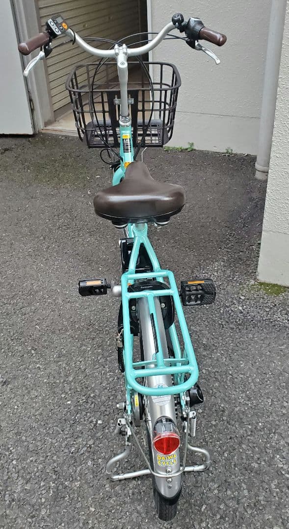 電動アシスト自転車Vivi SL20 20インチミント前カゴ付 保証書あり 美品