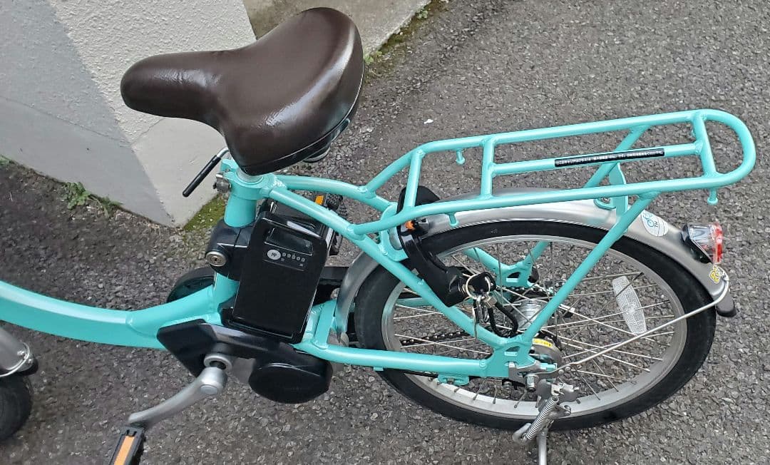 電動アシスト自転車Vivi SL20 20インチミント前カゴ付 保証書あり 美品
