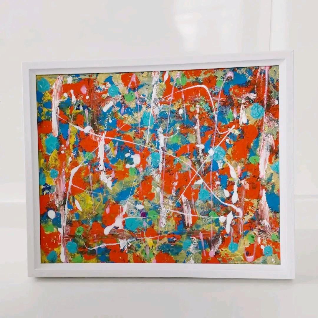 ☆抽象画、現代絵画、インテリア、フルイドアート、テクスチャーアート、アクリル絵画