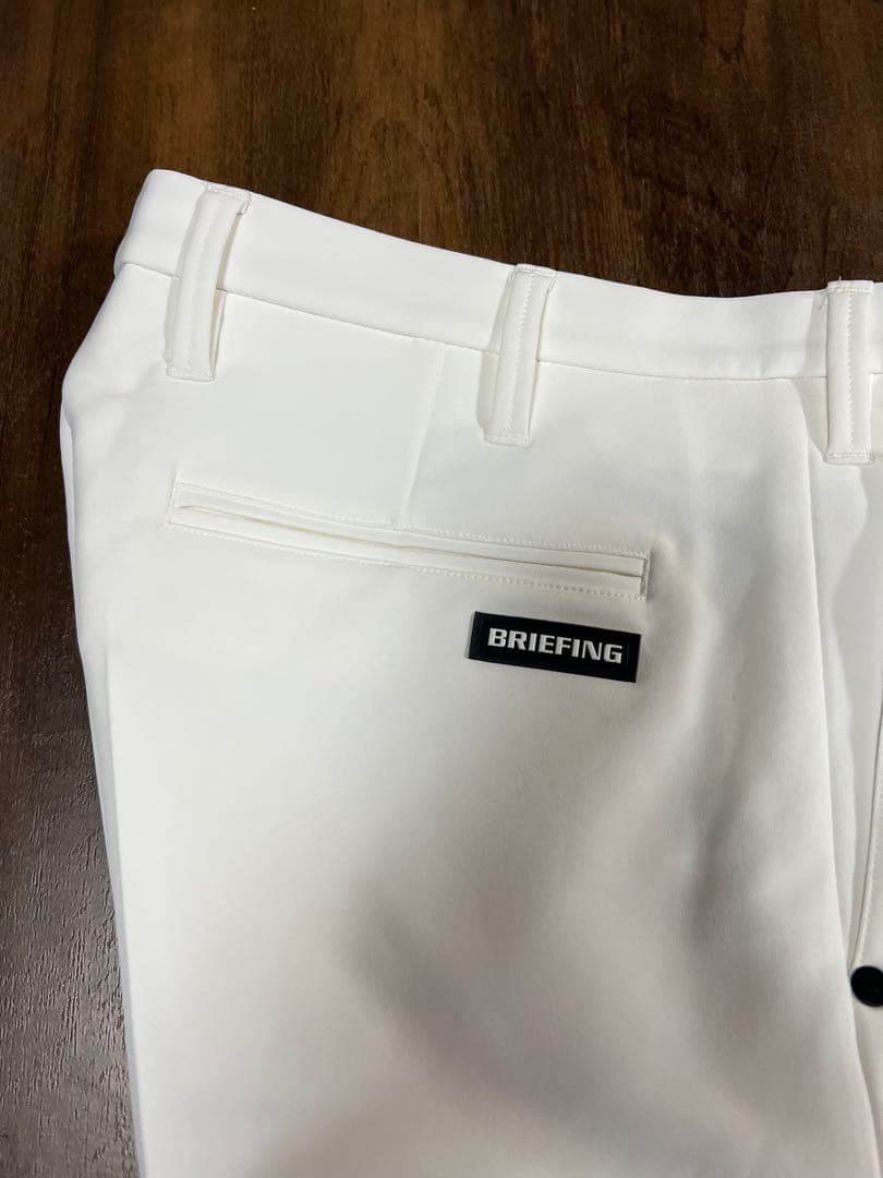 【美品】ブリーフィング　ストレッチロングパンツ　L ホワイト