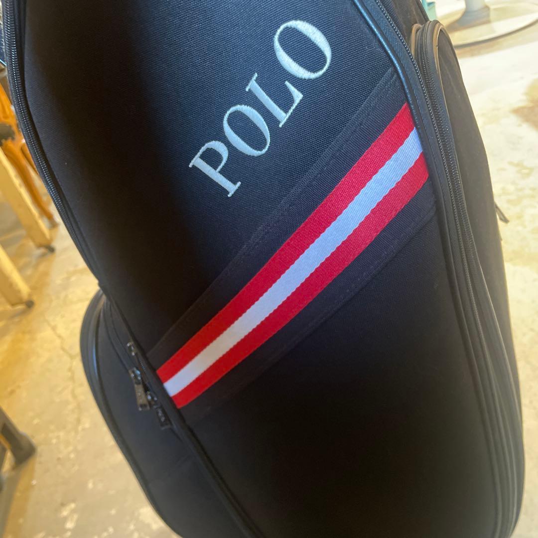 ポロベアキャディバッグ(ブラック×レッド) polo golf