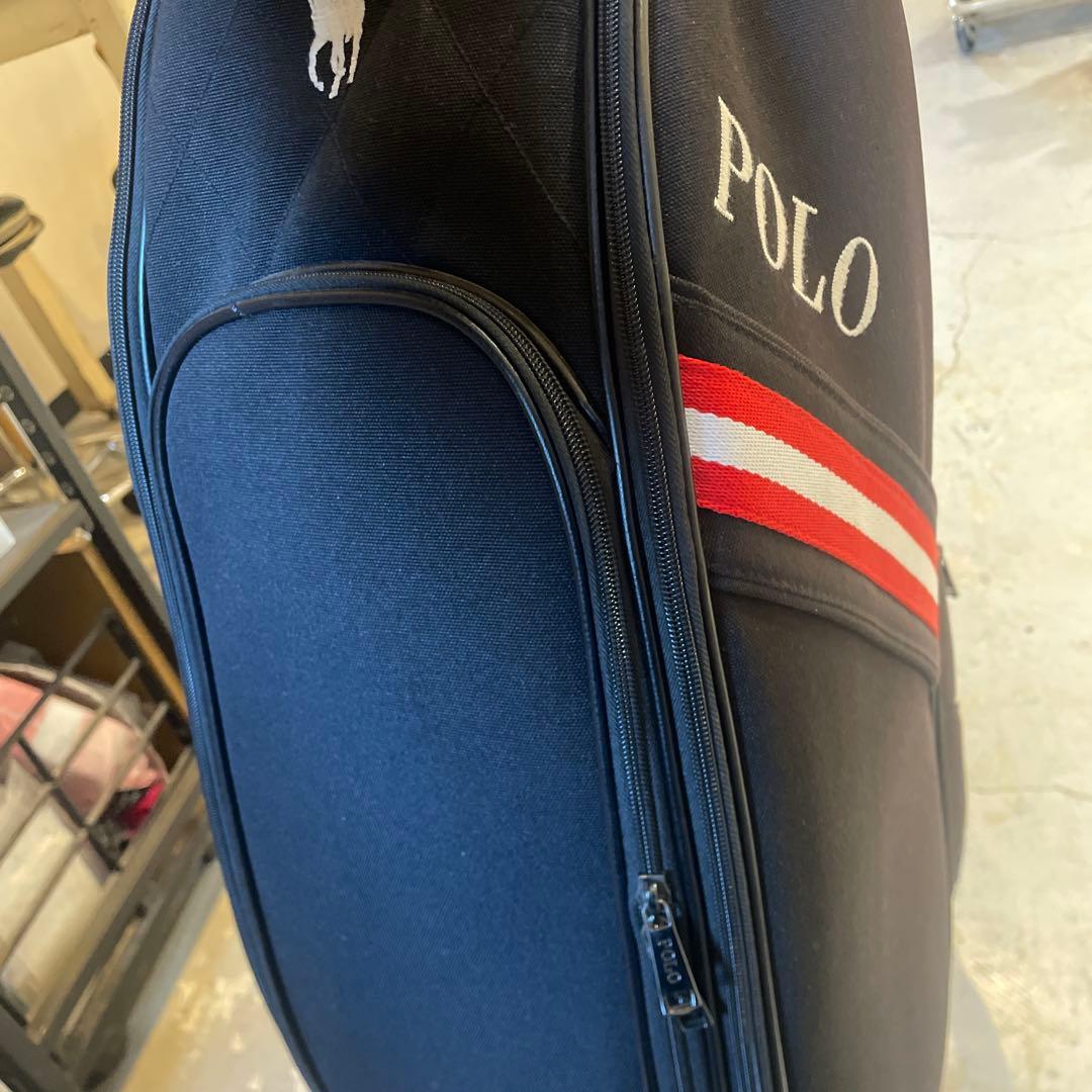ポロベアキャディバッグ(ブラック×レッド) polo golf