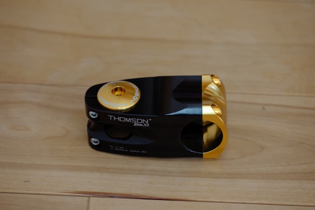THOMSONステム(アヘッド) ブラック/ゴールド 31.8mm